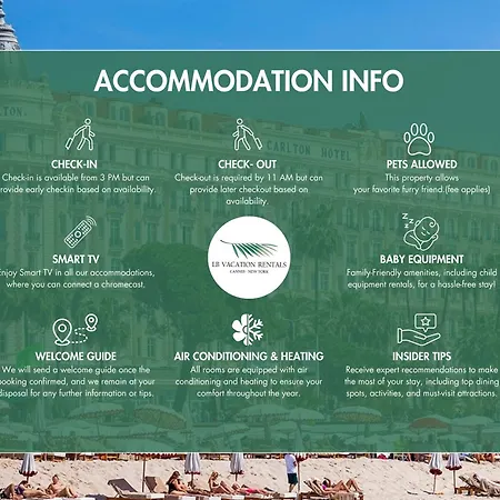 Apartment Lb Vacation I Beautiful Center & Renovated Duplex Minutes From Beaches & Palais *